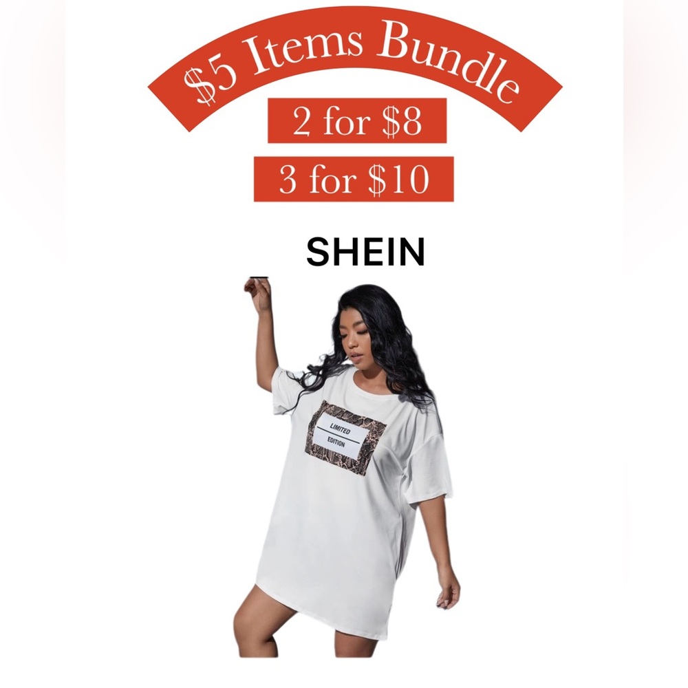 NWOT SHEIN Snake Skin Print Tee 1X